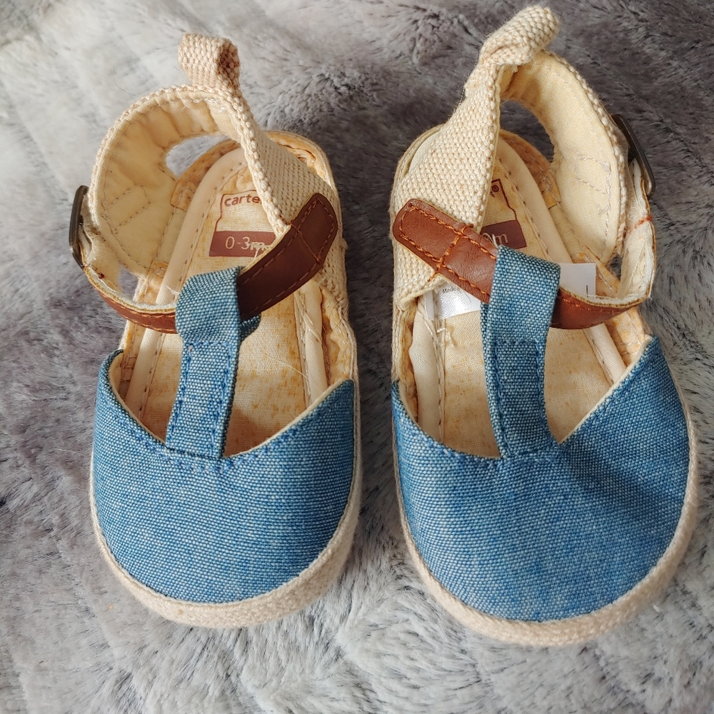 NWOT Carter's Infant Girls Denim Espadrilles